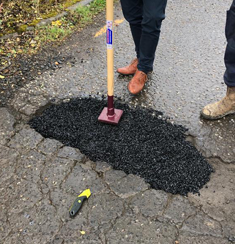 Step 3: compacting the repair